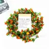 Colgante de pared de rosa artificial Flor falsa enredadera Flor de plástico Cubierta para tubería de radiador Flor decorativa para sala de estar interior