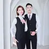 Nova Coleção Primavera e Verão Lã Roupa de Negócios Feminina Terno Temperamento Temperamento Masculino e Feminino Vestido de Trabalho OL Roupas de Trabalho da Presidente