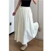 Saia Plus Size de Bolinhas para Mulheres, Corpo em Formato de Pera, Cintura Elástica, Comprimento Médio, Saia Evasê Emagrecedora