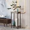 Combinación de Madera Maciza Estilo Nuevo Chino Balcón Hogar Piso Interior Sala de Estar Estante de Almacenamiento Estante para Macetas de Suculentas Rábano Verde