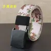 Cinturón de Nylon con Hebilla de Plástico para Hombres y Mujeres, Tejido Casual para Exteriores, Sin Metal, Antirrobo de Seguridad, Venta al por Mayor Directa de Fábrica, Estilo Camuflaje