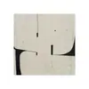 Pintura de Pared Abstracta con Líneas Estilo Retro Wabi-Sabi, Diseño Cuadrado Simple para Entrada y Sala de Estar, Arte de Pared Decorativo Artístico de Alta Gama