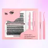 Fábrica de Pingdu Nuevas Pestañas Postizas Transfronterizas DIY Racimos Individuales Gruesas Esponjosas Rizadas Pestañas de Cabello Termofusibles Europeas y Americanas 60P