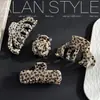 A nova coleção de outono da A-Lan: Presilhas de cabelo de acetato estilo coreano com designs de estrela e estampa de leopardo, espessadas para maior durabilidade, adequadas para penteados semi-presos e coques, presilhas de tubarão, acessórios de cabelo