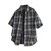 Comercio Exterior Transfronterizo Verano 2026 Nuevo Estilo Holgada de Moda Camisa de Manga Corta a Cuadros Moda Masculina Camisa de Manga Corta para Hombre