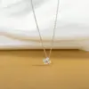 Collar de Trébol de Cuatro Hojas de Lujo Ligero Simple y de la Suerte para Mujer, Moda Versátil, Zirconia de Alto Grado Super Brillante, Cadena Exquisita para la Clavícula, Venta al por Mayor