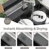 Alfombrilla Silenciosa para Grifo Transfronteriza de Barro Diatomeas Absorbente Secado Rápido Alfombrilla Dura Cocina Baño Fregadero Lavabo Escritorio Alfombrilla de Secado