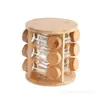 Porta-Condimentos de Bambu Transfronteiriço Cozinha Giratório Porta-Potes de Condimentos Rack de Armazenamento de Condimentos Multicamadas Rack de Armazenamento de Cosméticos e Óleos Essenciais