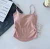 Top Regata Puro e Sexy Franzido com Costas Bonitas Feminino Emagrecedor Camada Base Roupa Externa Sutiã Faixa com Bojo Fixo Top Feminino