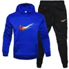 Nuevo Conjunto de Sudadera y Pantalones Deportivos para Hombre Primavera y Otoño 2024 Conjunto Holgado de Moda Juvenil Sudadera Pantalones Casuales Conjunto de Dos Piezas