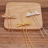 Horquilla pequeña de aleación con forma de libélula, joyería antigua, horquilla para el pelo, ropa china, versátil, horquilla en forma de U, accesorios clásicos para el cabello, tocado, material de paso