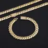 Estilo Hip-hop Europeu e Americano, fecho flip-over, corrente link cubano polida, pulseira masculina em ouro 18k, versátil, de alta qualidade, com adornos de zircônia cúbica, feito sob medida