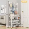 El más vendido del Sudeste Asiático Estante de Almacenamiento Multifuncional para el Hogar, Zapatero y Sombrerero Integrado, Estante de Almacenamiento de Pie, Perchero para Ropa de Dormitorio
