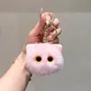Llavero de Gatito de Ojos Grandes de Piel Sintética de Visón Colgante Lindo de Gato de Peluche Decoración para Bolso Mochila Regalo