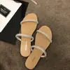 Sandalias Planas de Verano para Mujer Estilo Coreano y Japonés 2026 en Stock, Transpirables y Cómodas para el Uso Diario, Diseño Versátil de Una Correa