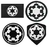 Parche de logo de elemento de juego de Star Wars en blanco y negro, insignia redonda de seis engranajes para bolsas y ropa