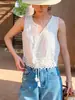 Chaleco Sin Mangas Estilo Boxi Top Pequeño Falda Blanca Traje Estilo Vacaciones para Mujer Ropa de Verano para Mujer Comercio Exterior Transfronterizo