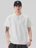 Camisa polo para hombre, nuevo modelo verano 2026, cuello henley, camiseta de manga corta, marca de moda, corte holgado, color liso, top casual de manga corta
