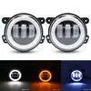Lámpara antiniebla de 3.5 pulgadas para Wrangler con ojo de ángel y lente de apertura, foco para motocicleta Harley, luz LED para coche modificado