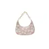 Bolsa Pequena Jacquard Transfronteiriça Nova Moda Versátil Estilo Ins com Corrente de Pérolas para Ombro Transversal Sob o Braço Feminina