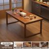 Mesa de jantar de madeira maciça Mesa de jantar para casa Pequeno apartamento Moderno Simples Mesa de jantar retangular Sala de estar Mesa longa e combinação de cadeira