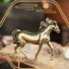 Personalidad Retro Zodiaco Pony Sólido Feng Shui Adornos Caballo al Éxito Caballo de Bronce Pequeños Adornos Artesanías Mascota de Té