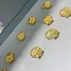 Anel Flor de Ameixa Escovado com Zircônia Estilo Xiaohongshu 2025 Douyin Novo Nicho Elegante Acessível Luxo Anel de Pistilo de Flor