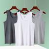 Colete Masculino Algodão Puro Respirável Esportivo Fitness Sem Marcas Verão Camiseta Base Tamanho Plus Tamanho Plus Colete Elástico para Homens