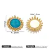 Colgante de Acero Inoxidable Colgante de Moda Estilo Palacio Retro Cara de Girasol Moen Chapado en Oro Accesorios para Joyería DIY