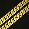 Pulsera de cadena cubana ancha brillante europea y americana hip-hop hiphop genial dominante moderna joyería para hombre