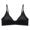 Espalda Sexy y Hermosa, Transpirable y Cómodo Sujetador Push-Up Anticaída Tira de Gel Copas Triangulares Sin Aros Soporte Suave Ropa Interior