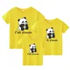 Camiseta Panda Manga Curta Algodão Nova Chegada Sogros Vestido de Verão Desenho Animado Fofo Estampado Casual Solta Meia Manga Camiseta Top