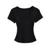 Skims Pure Desire Chica Picante Talla Grande Cuello en U Hombro Normal Manga Corta Verano 2024 Básico Ceñidor de Cintura Adelgazante Top Camiseta de Manga Corta