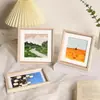 Marco de Foto de Pastel de Aceite para Mesa o Colgar en la Pared, Marco Cuadrado para Conservación de Obras de Arte, Adorno Pequeño de Escritorio Estilo Nórdico para Niños