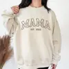 Amazon Transfronterizo Día de la Madre Ropa Dulce Bordada Explosiones Un Texto Hueco Personalizado Ropa Dulce Bordada con el Año