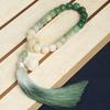 Pulseira de Raiz de Bodhi Jade Branco Degradê de Mão com Franja de Borla Anel Corrente Pulseira Wen Brinquedo Masculino Placa de Contas de Bodhi Brinquedo Bodhi Crianças