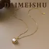 Colar Francês Retro Versátil Moda Simples Micro-Incustado Zircônia Pérola de Água Doce Natural Corrente de Clavícula de Luxo Leve High-End