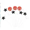 Alambre de Nube Tarjeta Insertable Estrella de Cinco Puntas Accesorios para Hornear Espuma de Esponja EVA Globo DIY Nube Blanca Decoración para Pastel de Cumpleaños