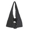 Bolsa de Lona de Puntos de Celebridad de Internet de Doble Cara para Mujer 2025 Nueva Bolsa de Hombro de Lona de Gran Capacidad para Viajes Ropa de Trabajo de Clase Tendencia