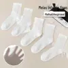 Meias infantis meninas Zhuji meias esportivas brancas atacado primavera e outono meias absorventes de suor meninos e estudantes meias brancas