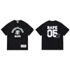 Suministro Mayorista Transfronterizo de Marca de Moda, Dropshipping de Comercio Exterior, Camiseta de Manga Corta Pesada Bape Cabeza de Mono Tiburón 260g 25