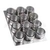 Suministro directo de fábrica con juego de tarros de especias magnéticos para la cocina familiar, almacenamiento de tarros de especias, tarro sellado con marco de hierro, transfronterizo