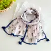 Bufanda Francesa de Lunares Estilo Coreano para Niños, No Hace Bolitas, Estilo Lento de Primavera, Moda Fina de Primavera y Otoño, Clase A