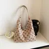 Bolso de lunares estilo coreano para mujer, nuevo modelo de comercio exterior, bolso versátil de hombro y axila, gran capacidad, bolso tipo cubo simple para el día a día para mujer