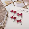 Celebridad de Internet Nueva Joyería para Uñas Corazón Cristal Diamante Super Brillante Circonita Colgante de Lazo Luz de Estrella Metal Joyería de Diamantes para Uñas