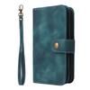 Adecuado para iPhone15Pro Funda de Cuero para Teléfono Apple 13 Cartera con Cremallera para Múltiples Tarjetas con Tapa y Cordón Cruzado
