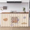 Cortina Sencilla Estilo Dibujo Animado para Gabinete de Cocina para Ocultar Desorden, Tipo Riel Deslizante sin Taladro, a Prueba de Polvo y Estéticamente Agradable para Gabinetes sin Puerta