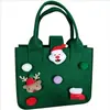 Bolsa de Fieltro Navideña Estilo Tiktok Transfronteriza, Bolso de Mano de Fieltro Creativo para Regalo de Nochebuena para Niños