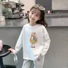 Camiseta de manga larga de algodón puro para niña 2026 nuevo estilo primavera y otoño top infantil estampado de dibujos animados para bebé capa base ropa infantil