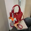 Bolsa de Mão Pequena com Padrão de Lichia Transfronteiriça Nova Tendência Casual de Balde Versátil para Ombro Transversal Primavera 2026
